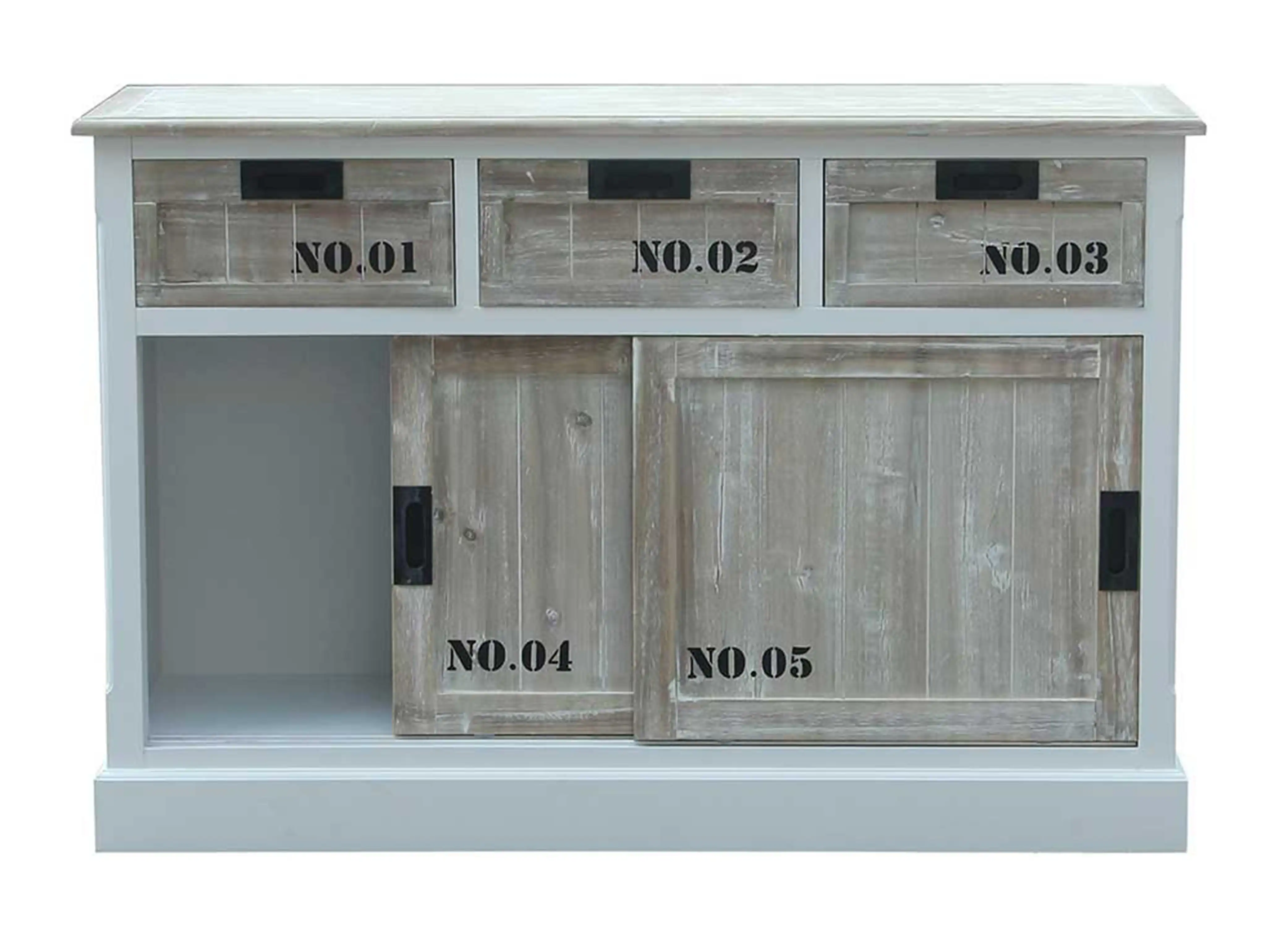 Side board with 2 Sliding doors & 3 drawers - popular handicrafts